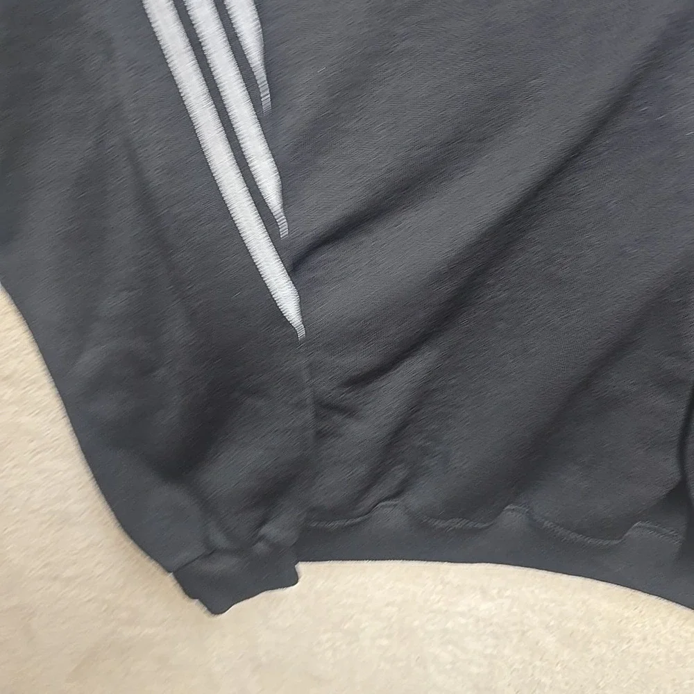 Retro Adidas USA Black Sweatshirt Mens XL Three Stripe Crewneck Athleisure‎